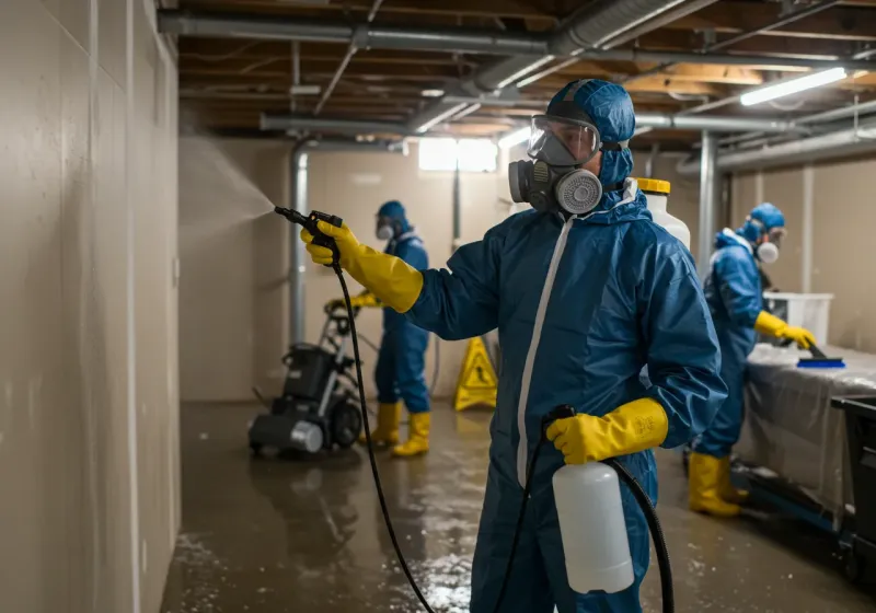 Basement Sanitization and Antimicrobial Treatment process in Bethel, NC